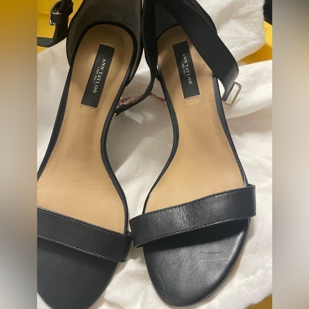 - Ann Taylor Mara Strap sandal in black